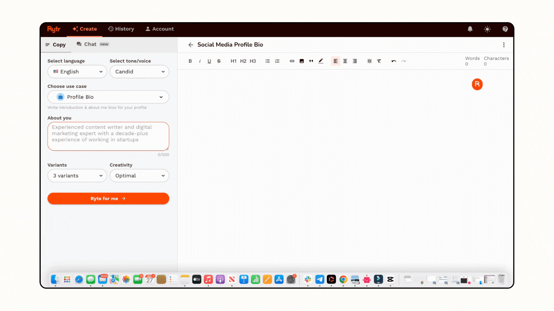 AI Bio Generator
